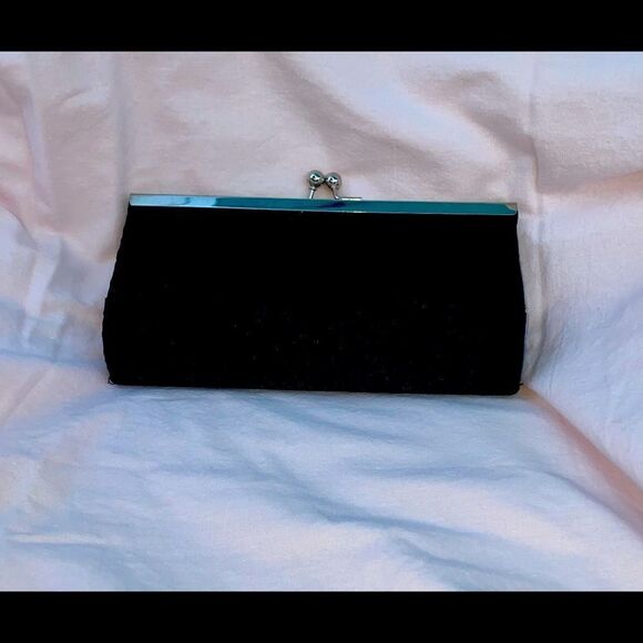 Handbags - Black Evening Bag Purse Small Clutch Chain Strap​​​​​